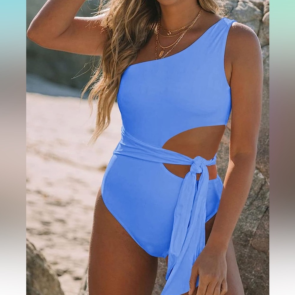 NWT Blue Tie Swimsuit